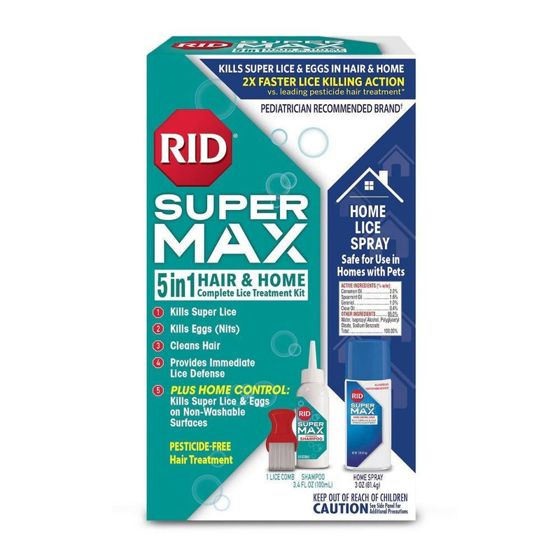 RID RID Super Max 5-in-1 Hair & Home Complete Lice Treatment Kit Hair Care White Smoke