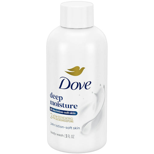 Dove Dove Deep Moisture Body Wash 24hr Lotion-Soft Skin - Trial Size - 3 Fl Oz Body Wash Lavender