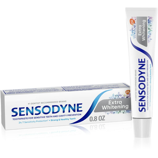 Sensodyne Sensodyne Extra Whitening Sensitive Teeth Toothpaste Travel Size Toothpaste White Smoke
