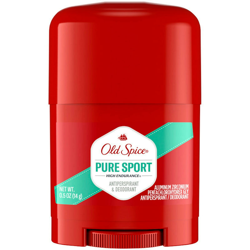 Old Spice Old Spice High Endurance Pure Sport Antiperspirant Deodorant 6 x 0.5 oz Travel Size Deodorant Firebrick