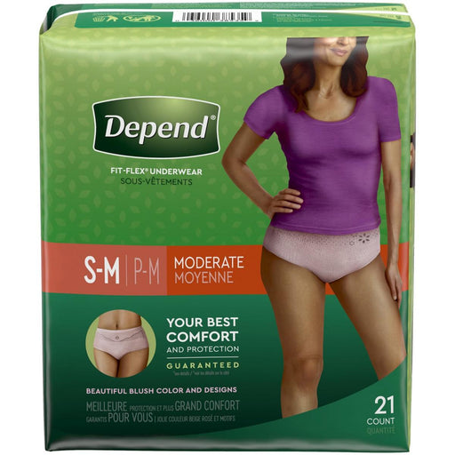 Depend Depend FIT-FLEX Incontinence Underwear For Women, Moderate Absorbency, S/M Personal Care Dark Slate Gray