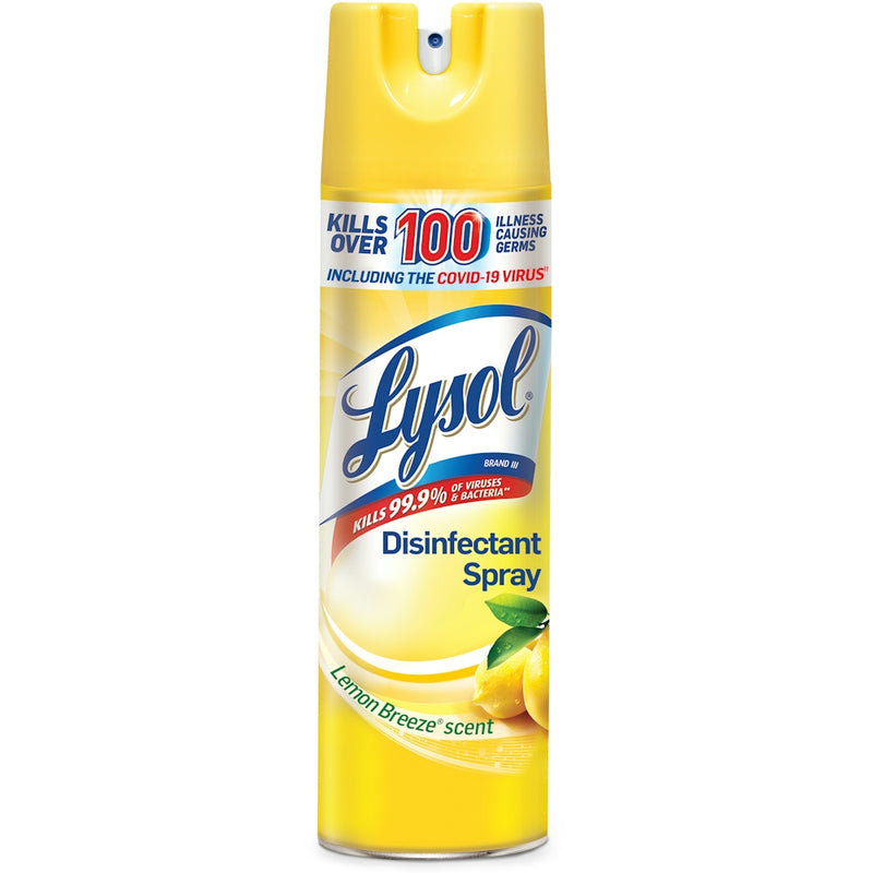 Lysol Lysol Disinfectant Spray, Lemon Breeze Scent 19 Oz Air Fresheners Gold