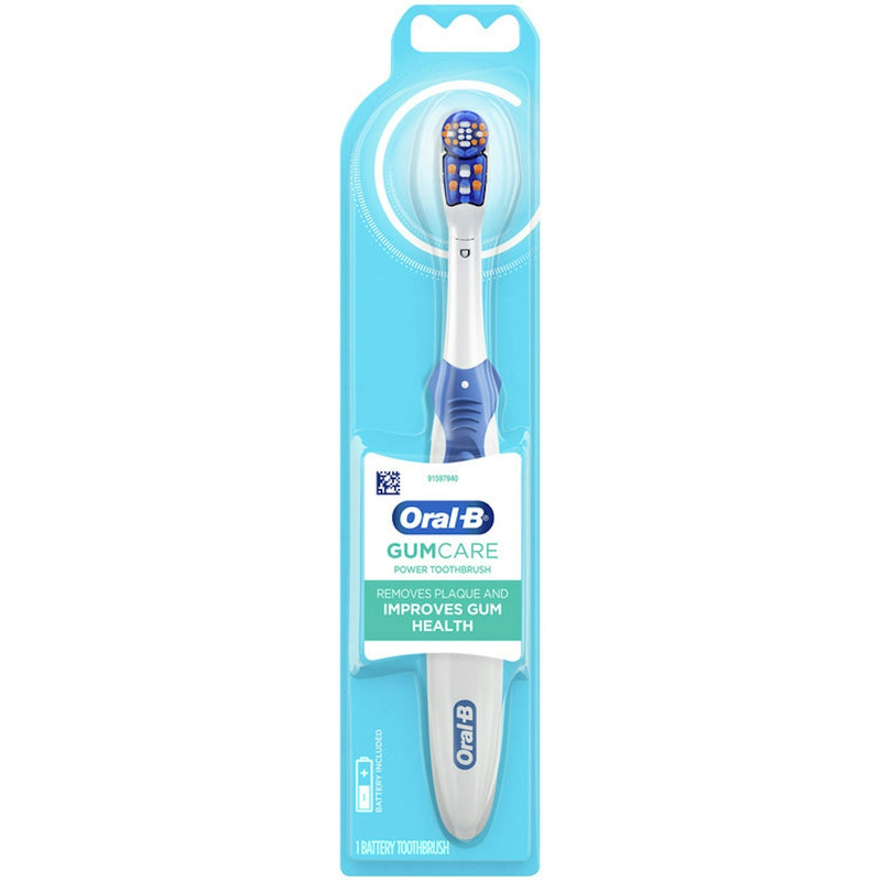 Oral-B Oral-B Battery Powered Toothbrush Gum Care, 1 Count, Colors May Vary Toothbrushes Sky Blue