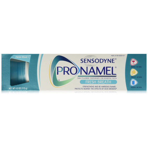 Sensodyne Sensodyne Pronamel Fresh Breath Enamel Toothpaste, Fresh Wave, 4 oz - Sensitivity Relief Toothpaste Light Gray