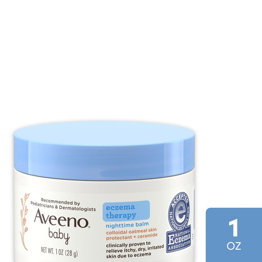 Aveeno Baby Aveeno Baby Eczema Therapy Nighttime Balm 1 Oz Baby & Toddler Furniture White Smoke