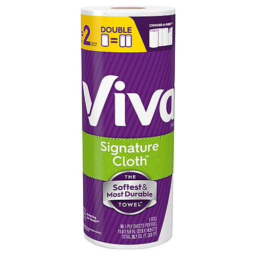 Viva Viva Signature Cloth Paper Towels, Choose-A-Sheet, 2 Double Rolls Paper Towels Dark Slate Blue