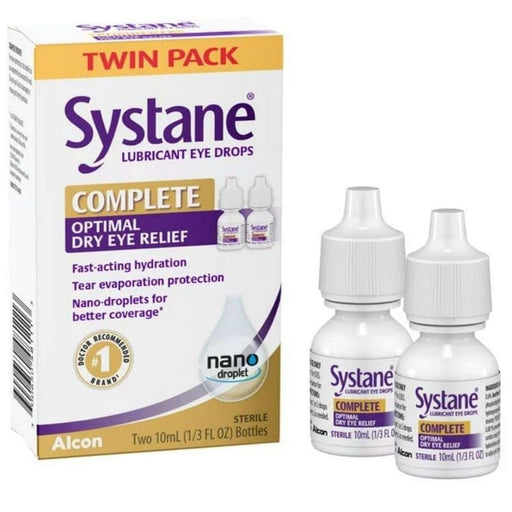 Systane Systane Eye Drops, Lubricant, Complete, Twin Pack Eye Drops & Lubricants White Smoke
