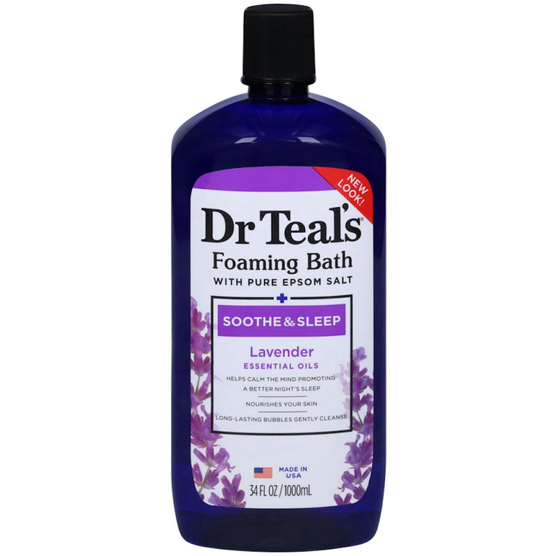 Dr Teal's Dr Teal's Soothe & Sleep Lavender Foaming Bath With Pure Epsom Salt 34 Fl Oz Bath & Body White Smoke