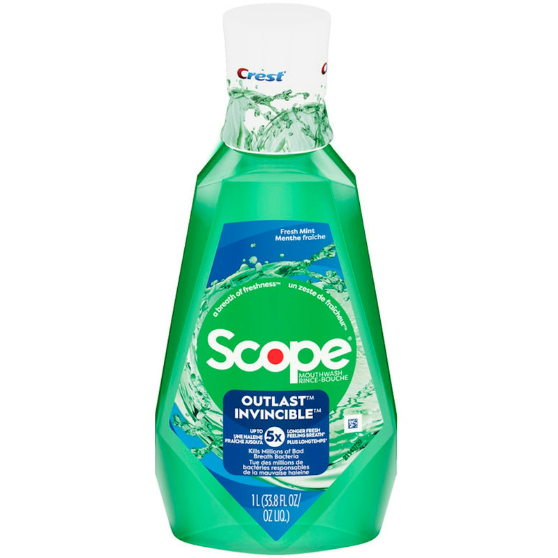 Crest Crest Scope Outlast Mouthwash Long Lasting Mint For Fresh Breath, 33.8 Oz Mouthwash White Smoke