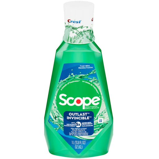 Crest Crest Scope Outlast Mouthwash Long Lasting Mint For Fresh Breath, 33.8 Oz Mouthwash White Smoke