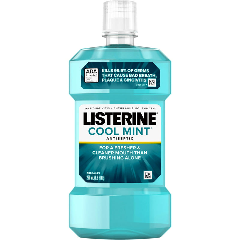 Listerine Listerine  Antiseptic  Cool Mint Mouthwash 8.5 Fl Oz Mouthwash White Smoke