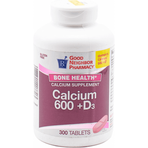 21st Century 21st Century Good Neighbor Pharmacy Calcium 600 +D3 Tablets 300ct Fitness & Nutrition White Smoke