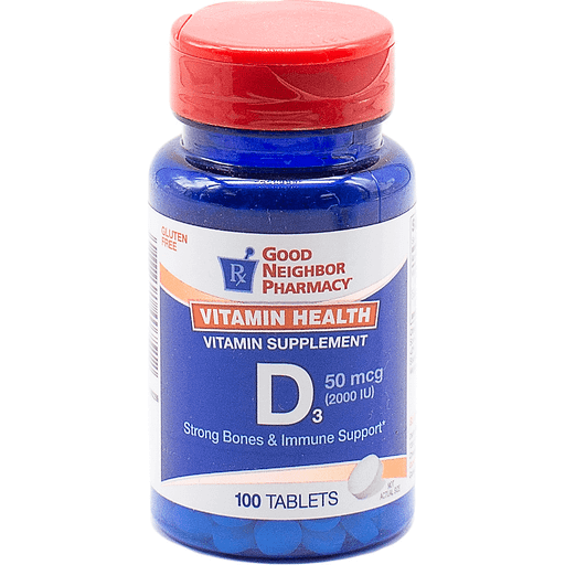 NPG NPG Good Neighbor Pharmacy Vitamin D 2000 IU – 100 Tablets Vitamins & Supplements White Smoke