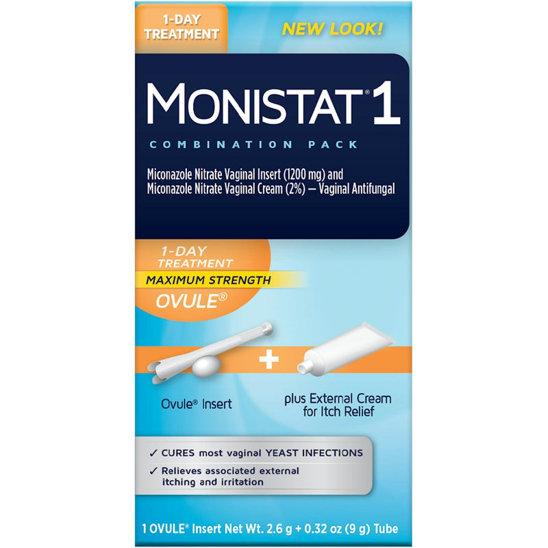 Monistat Monistat 1 Day Treatment  Ovulo Insert Itch Relief Cream 1 Ct Personal Care Midnight Blue