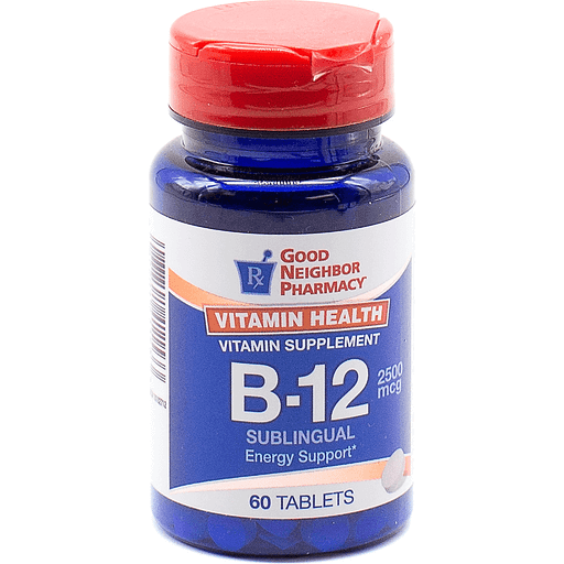 Good Neighbor Pharmacy Good Neighbor Pharmacy GNP Vitamin B-12 2500 Mcg Sublingual 60 Tabs Vitamins & Supplements White Smoke