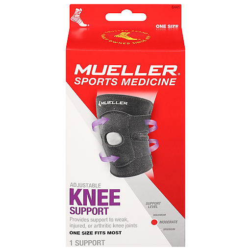 Mueller Mueller Sport Care Adjustable Knee Support One Size [6441] Supports & Braces Orange Red