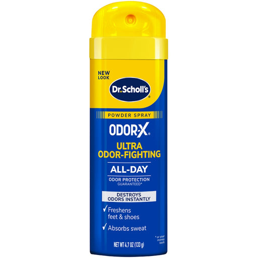 Dr. Scholl's Dr. Scholl's Powder Spray, Ultra Odor Fighting, All Day 4.7 Oz Foot Care Midnight Blue