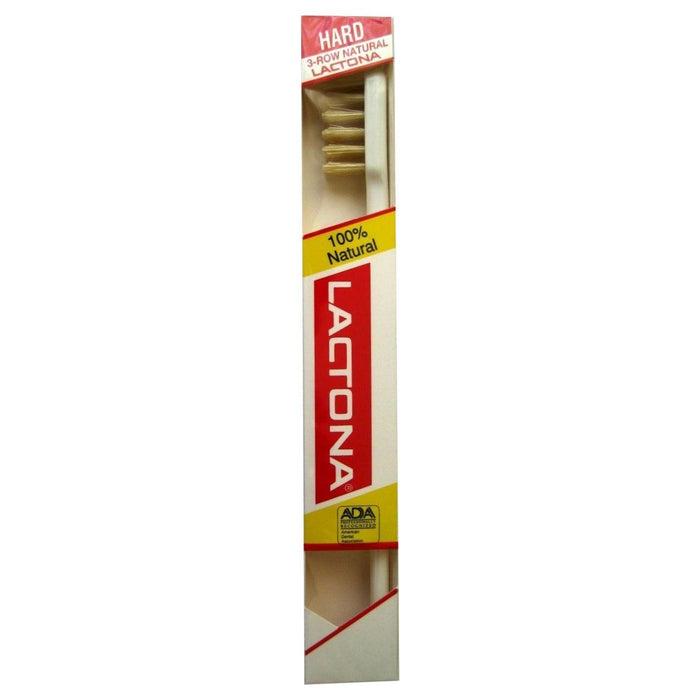 Lactona Lactona Hard M 41 Natural Bristle 4-Row Toothbrush Toothbrushes Rosy Brown