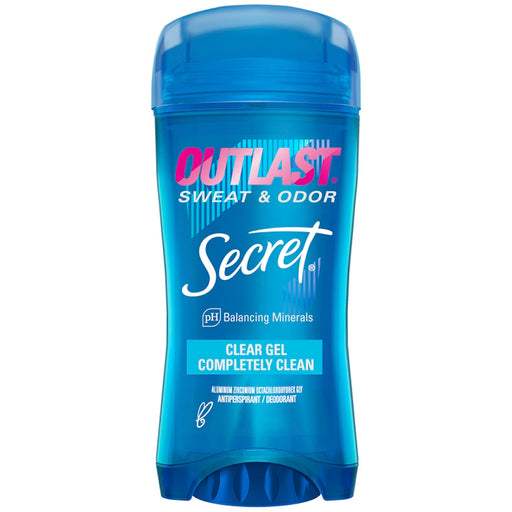 Secret Secret Antiperspirant/Deodorant, Completely Clean, Sweat & Odor, Clear Gel 2.6 Oz Deodorant Dark Cyan