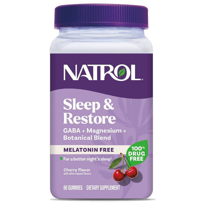 Natrol Natrol Non-Melatonin Sleep & Restore Gummies - Tart Cherry - 60ct Vitamins & Supplements Dark Gray