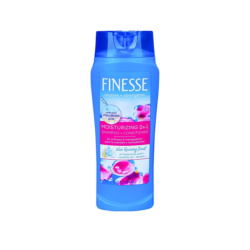 Finesse Finesse Moisturizing 2 In 1 Shampoo + Conditioner 13 Fl Oz Shampoo & Conditioner Cornflower Blue