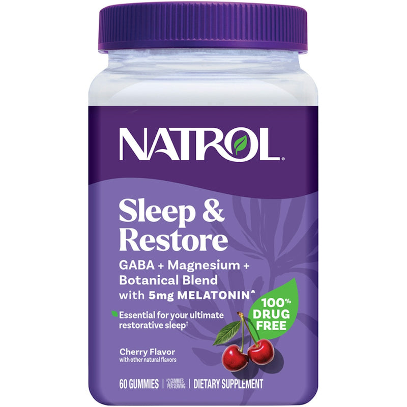 Natrol Natrol  Sleep & Restore Cw60 Gmm Sleeping Aids Slate Gray