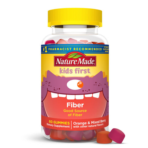 Nature Made Nature Made Kids First Fiber Gummies Orange & Mixed Berry Vitamins & Supplements White Smoke