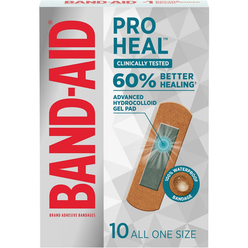 Band-Aid Brand Band-Aid Brand Pro Heal – 10 Count (All One Size) First Aid Gray