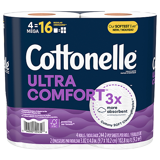 Cottonelle Cottonelle Toilet Paper, Mega Rolls, 2 Ply Toilet Paper Midnight Blue