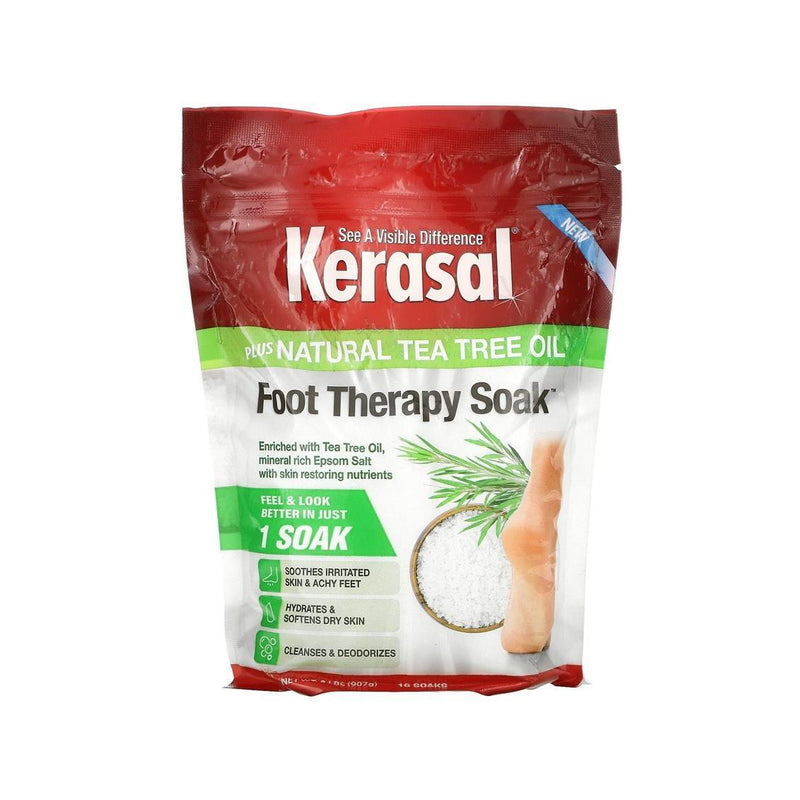 Kerasal Kerasal Plus Natural Tea Tree Oil Foot Therapy Soak, 2 Lbs Foot Care White Smoke