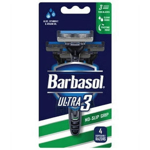 Barbasol Barbasol Ultra 3 Disposable Razor – Triple Blade Shaving System, 1 Count Razors & Razor Blades Midnight Blue