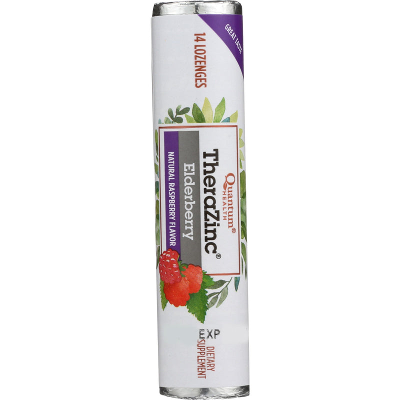 Quantum Health Quantum Health Thera Zinc Elderberry Lozenges Natural Raspberry Flavor - 12 Packs Of Vitamins & Supplements Light Gray Default Title