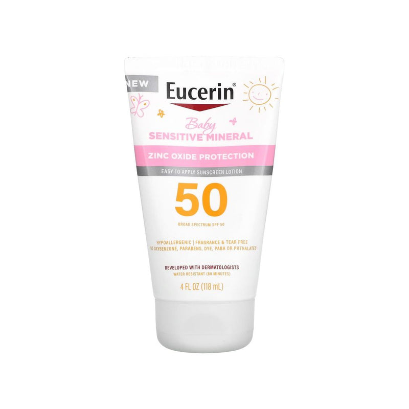 Eucerin Eucerin Sun Sensitive Mineral Baby Sunscreen SPF 50 - 4 Fl Oz Sunscreen White Smoke