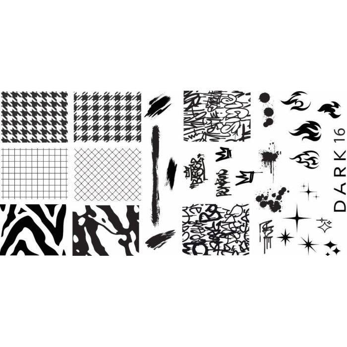 nbmsupply DARK STAMPING PLATE 16 Article : DARK16 White Smoke