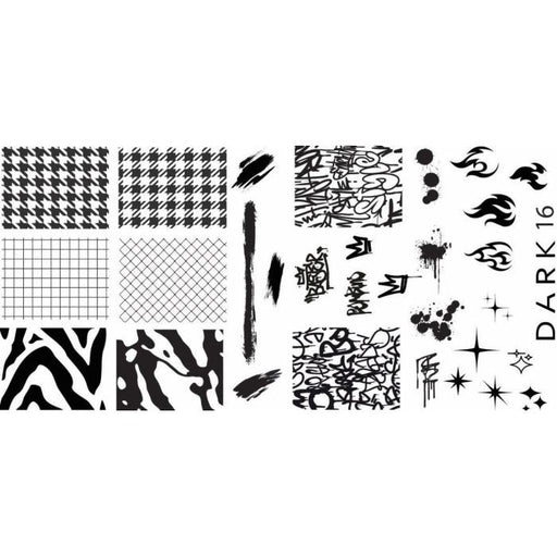 nbmsupply DARK STAMPING PLATE 16 Article : DARK16 White Smoke
