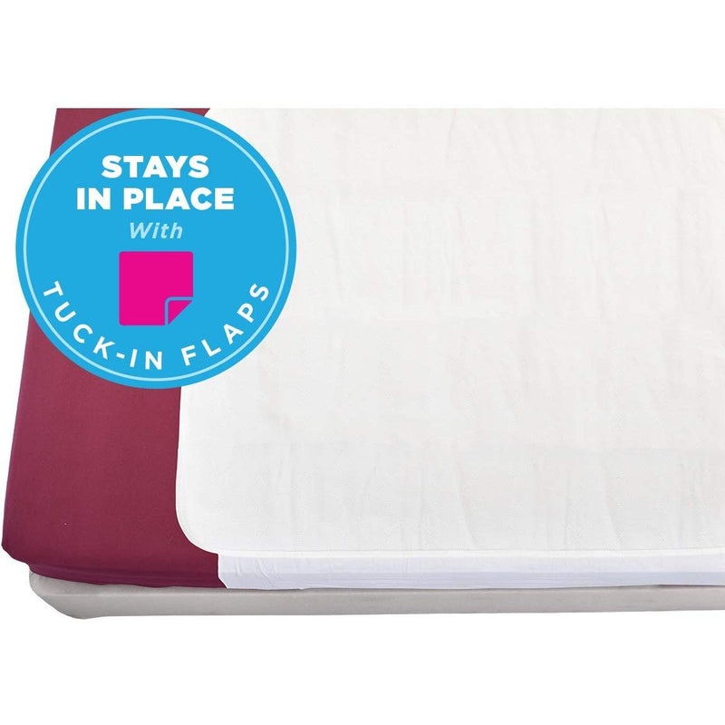 0 Medical Products Waterproof Reusable Mattress Overlay With 100% Cotton Skin S Medical Lavender