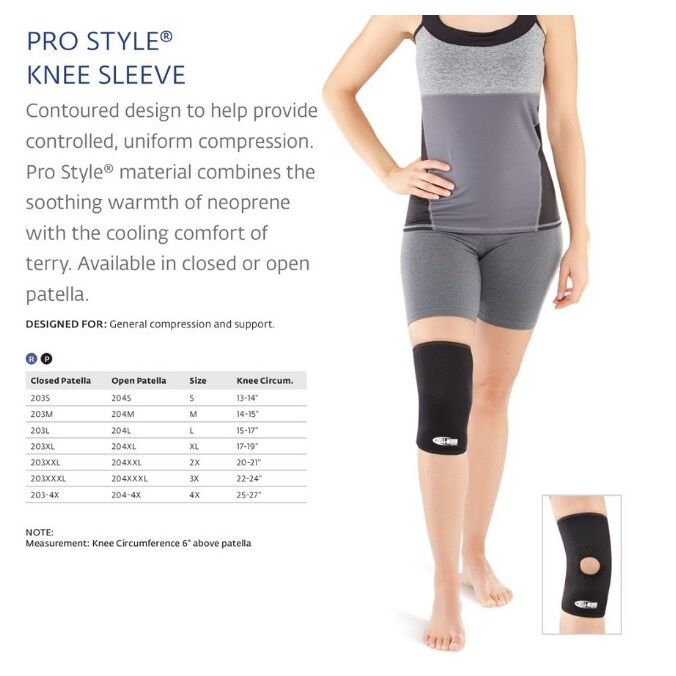 0 Bell-Horn Open Patella ProStyle Knee Sleeve Large Card Sleeves White Smoke