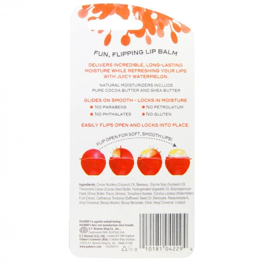 Palmer's Palmer's Cocoa Butter Formula Flip Balm Juicy Watermelon 0.25 Oz Lip Balms & Treatments Light Gray