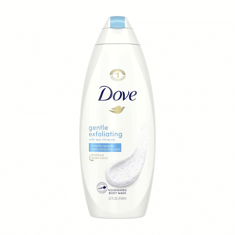 Dove Dove Body Wash, Gentle Exfoliate, Sea Minerals 20 Fl Oz Body Wash White Smoke