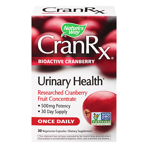 Nature's Way Nature's Way CranRx Bioactive Cranberry Urinary Health 500mg Potency, Once Daily, 30 VCaps Vitamins & Supplements White Smoke