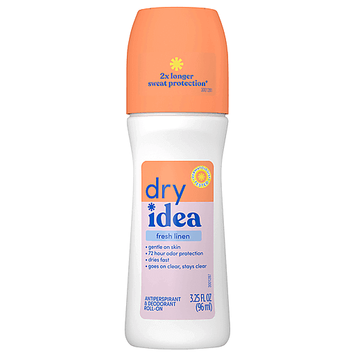 Dry Idea Dry Idea Antiperspirant & Deodorant, Roll On, Powder Fresh 3.25 Fl Oz Deodorant White Smoke