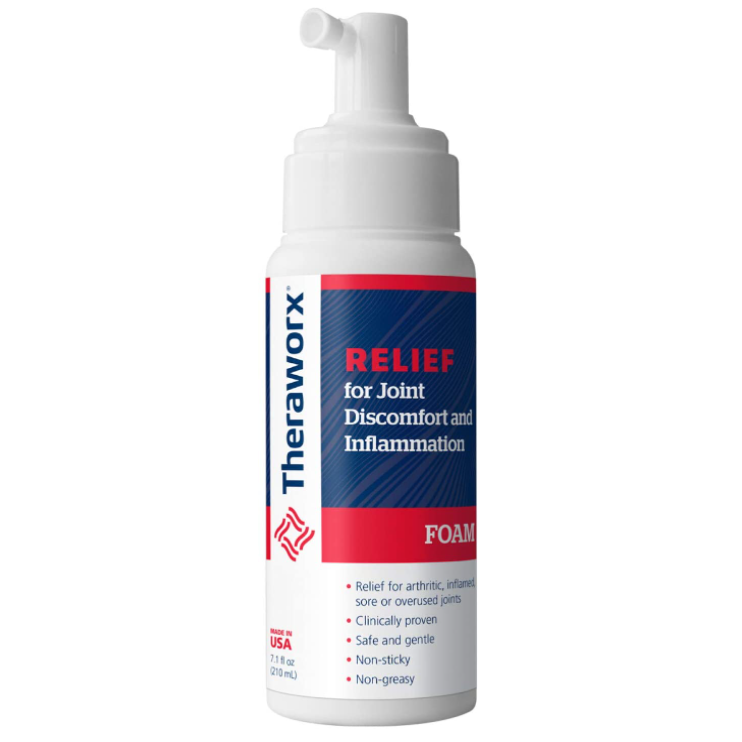 Theraworx Theraworx Relief Joint Discomfort & Inflammation Foam 7.1 Oz Health & Beauty White Smoke