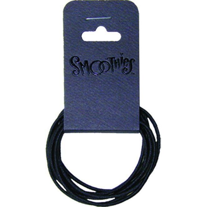 0 Smoothies Metal - Free Thin - Black Elastic Pony Elastic White Smoke
