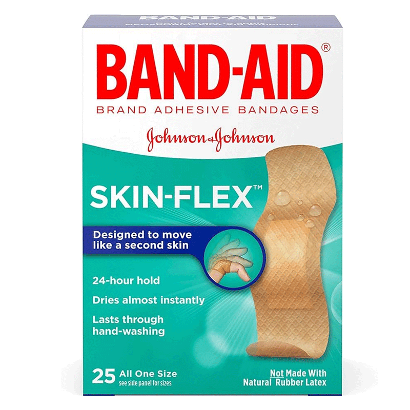 Band-Aid Band-Aid Brand Skin-Flex Adhesive Bandages – 25 Count (All One Size) First Aid Light Sea Green