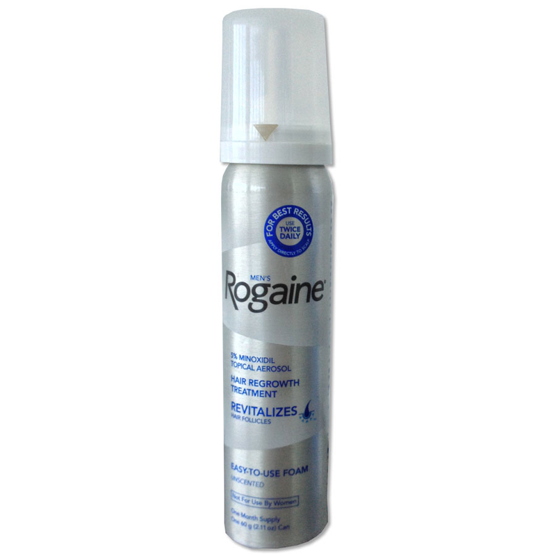 Rogaine Rogaine Men’s 5% Minoxidil Topical Aerosol Hair Regrowth Treatment Foam, 3 Month Supply (Each Can 2.11 Ounce – 60 Gram) Hair Loss Treatments Gray