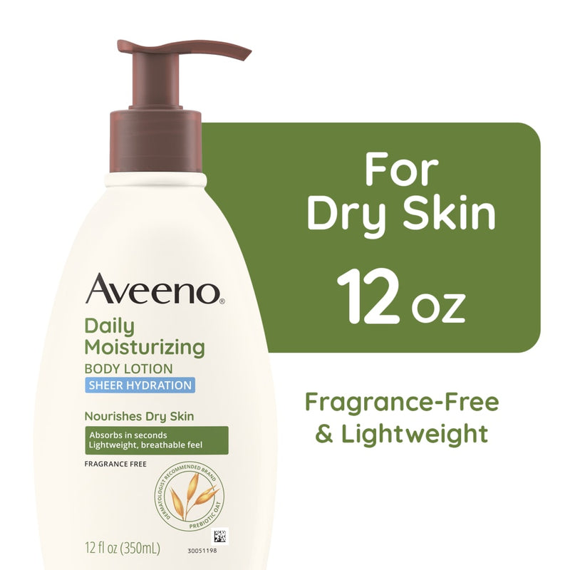 Aveeno Aveeno Daily Moisturizing Body Lotion  Sheer Hydration 12 Oz Lotion & Moisturizer White Smoke