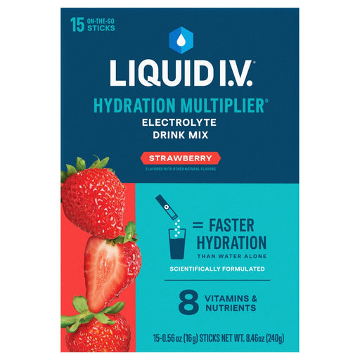 Liquid I.V. Liquid I.V. Hydration Multiplier Electrolyte Drink Mix Strawberry Beverages Dark Slate Gray