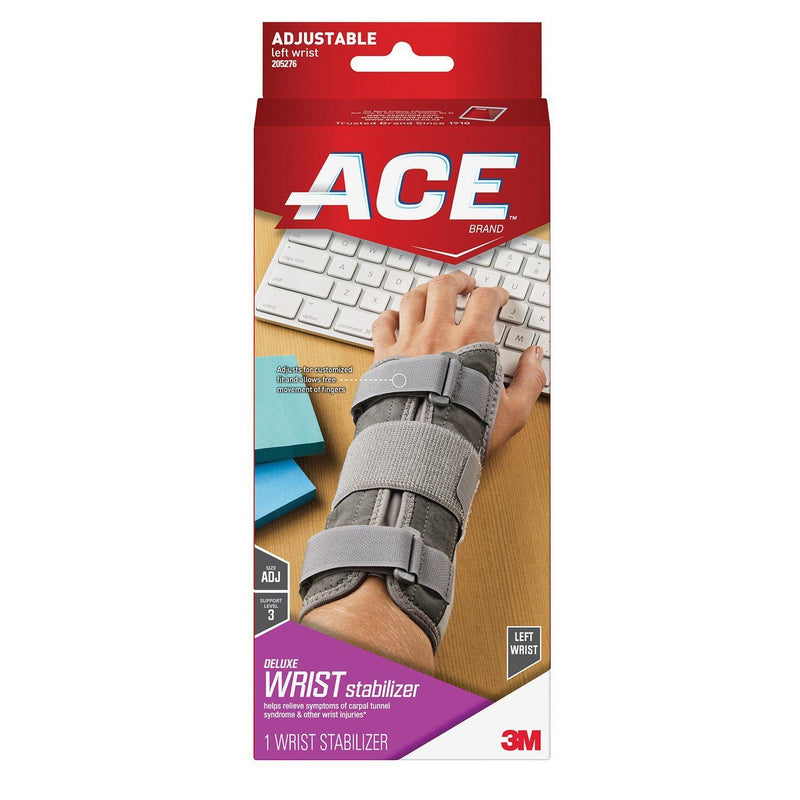 ACE Ace Deluxe Wrist Brace, Left, 205276, One Size Supports & Braces Sienna