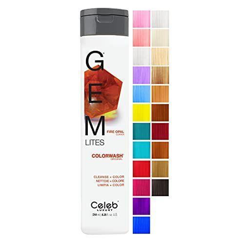 Celeb Luxury Celeb Luxury Gem Lites Colorwash Cleanse Color Fire Opal 8.25oz Hair Color White Smoke