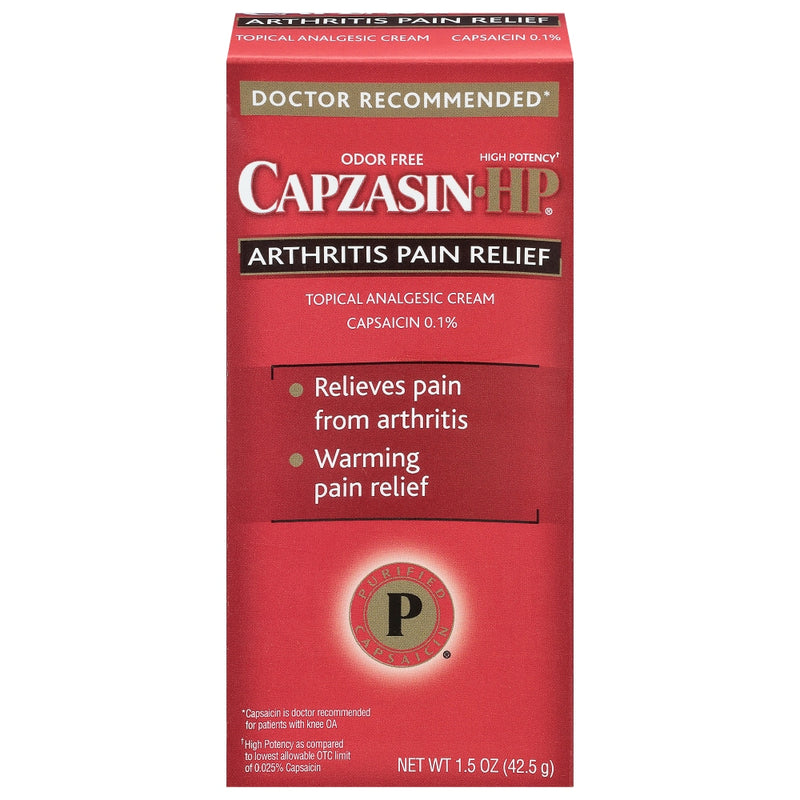 Capzasin Capzasin High Potency Arthritis Pain Relief Creme 1.5 Ounce Tube Flex Package Medicine & Drugs Brown